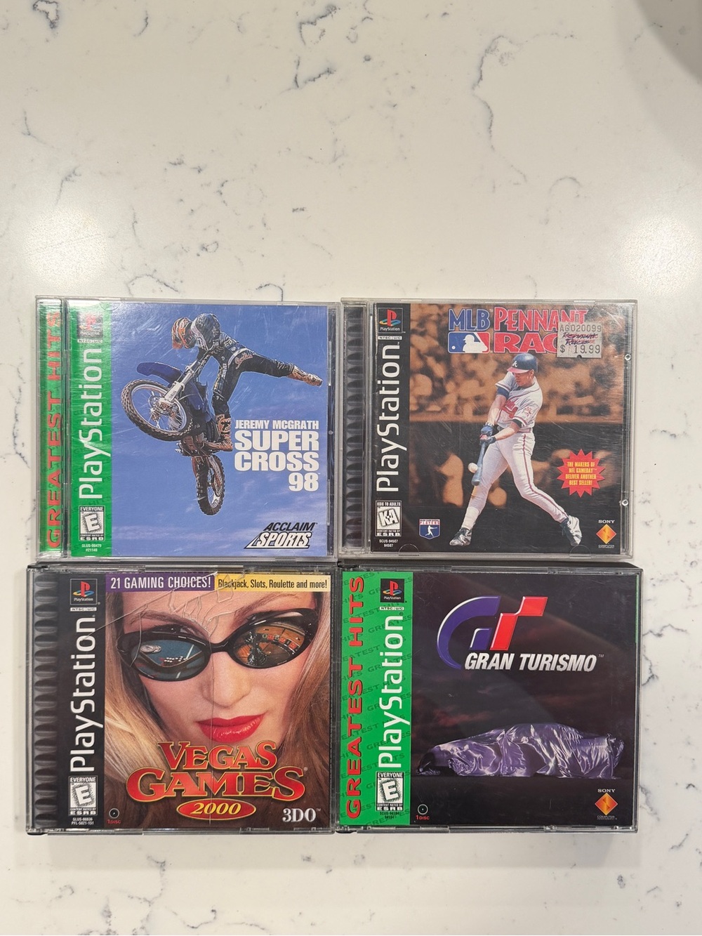 Sony PlayStation Greatest Hits Bundle - Black & Multicolor Cover Art (4 Titles) - Picture 1 of 2